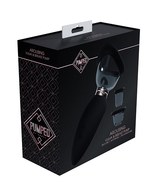 Shots Pumped Arousing Clitoral Nipple Breast Pump Black packaging with suction kit for enhanced sensitivity.