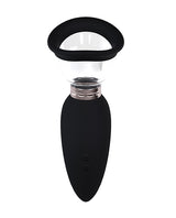 Shots Pumped Arousing Clitoral Nipple Breast Pump Black for enhancing sensitivity and size of intimate areas.
