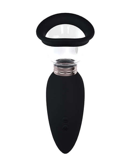 Shots Pumped Arousing Clitoral Nipple Breast Pump Black for enhancing sensitivity and size of intimate areas.