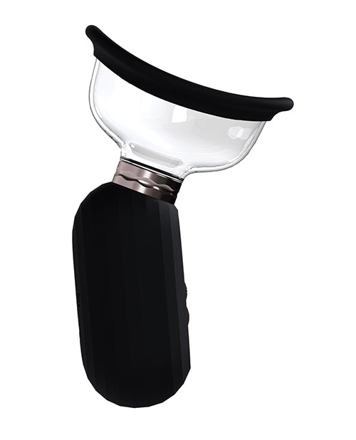 Shots Pumped Dazzling Clitoral Nipple & Breast Pump Black, a sleek suction device for enhancing breast and nipple sensitivity.