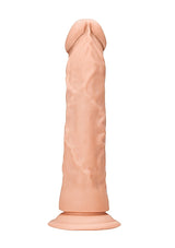 RealRock 8 Inch Realistic Suction Cup Dildo Flesh with pronounced head and bulging veins for intimate exploration.