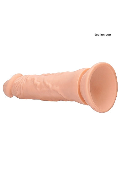 RealRock 8 Inch Realistic Suction Cup Dildo Flesh with lifelike design and suction cup base.