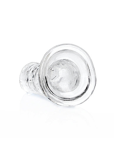 Realrock Straight Realistic 7 inch Dildo Transparent clear suction base for versatile stimulation.