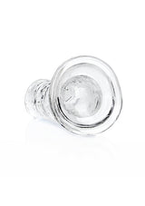 Realrock Straight Realistic 7 inch Dildo Transparent clear suction base for versatile stimulation.