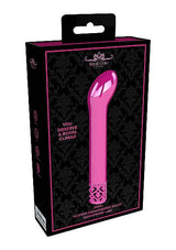 Royal Gems Jewel G-Spot Vibrator Pink packaging showcasing its elegant design and features.