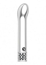 Royal Gems Jewel G-spot Vibe Silver - sleek metallic vibrator for targeted pleasure and internal G-spot stimulation.