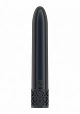 Royal Gems Shiny Powerful Vibe Rechargeable Gunmetal bullet vibrator with sleek design and luxury finish.
