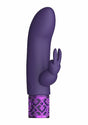 Royal Gems Dazzling Purple Rechargeable Silicone Bullet in sleek purple design with playful bunny feature.