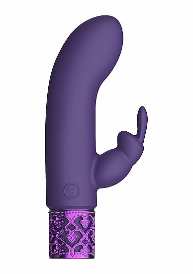 Royal Gems Dazzling Purple Rechargeable Silicone Bullet with luxurious design and silky silicone finish.