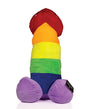 Shots 39.4 Inch Penis Plushie Multi Color, oversized cuddly rainbow plush toy.