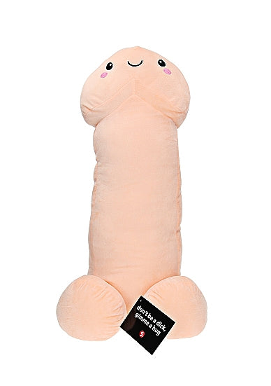 S-Line 35 Inch Penis Plushie Flesh Stuffed Toy with a cute smile and soft texture, ideal for fun and laughter.
