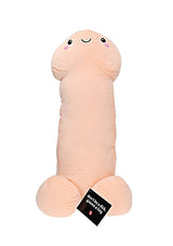 S-Line 35 Inch Penis Plushie Flesh Stuffed Toy with a cute smile and soft texture, ideal for fun and laughter.