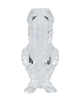 S-Line The Dickheads Groom Tall Shot Glass Clear shaped like a humorous dinosaur for bachelor or bachelorette celebrations.