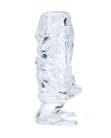 S-Line The Dickheads Groom Tall Shot Glass Clear displayed side view, perfect for humorous bachelor celebrations.