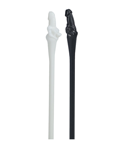 Shots The Dickheads Couples Straws Black White - novelty straws in black and white for bachelorette parties and fun gatherings.