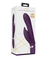 Shots Vive Aimi Pulse G-Spot Rabbit Purple packaging featuring a dual-stimulation vibrator for G-spot and clitoral pleasure.