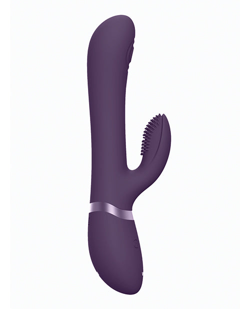 Vive Etsu Pulse G-Spot Rabbit Vibrator Purple side view showcasing its dual-stimulation design.