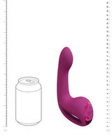 Vive Riko Triple Motor Rabbit Vibrator Pink next to a can for size comparison