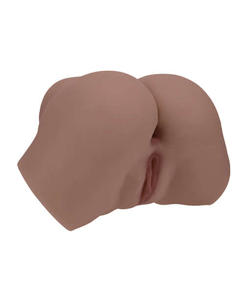 Shots Xkin Layla Love Dual Entry Masturbator Brown realistic dual-entry design with ultra-soft texture
