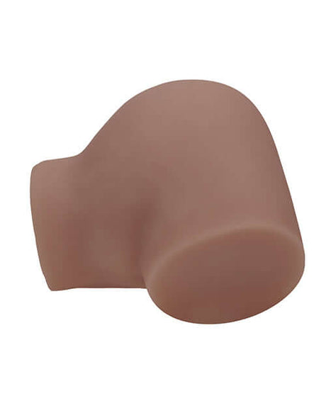 Shots Xkin Layla Love Dual Entry Masturbator Brown showcasing its realistic design and soft TPE material.