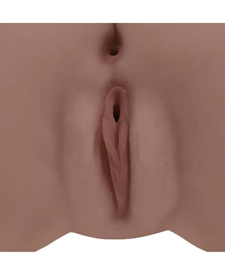 Shots Xkin Layla Love Dual Entry Masturbator Brown, showcasing realistic dual-entry design and ultra-soft texture.