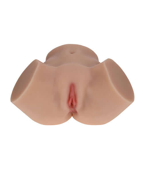 Shots Xkin Valentina Vellure Dual Entry Masturbator Tan showcasing its realistic dual-entry design.