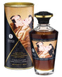 Shunga Warming Oil Creamy Love Latte 3.5 Oz in a decorative bottle and packaging, perfect for enhancing intimate moments.