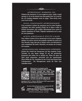 Shunga Warming Oil Creamy Love Latte 3.5 Oz product back label with usage instructions and multilingual description