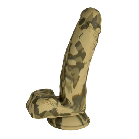 Major Dick Commando 7 Inch Realistic Dildo Camouflage in a military-inspired design with a realistic shaft and suction cup base.