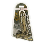 Major Dick Commando 7 Inch Realistic Dildo Camouflage packaging featuring authentic detail and suction cup base.