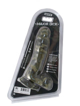 Major Dick Commando 7 Inch Realistic Dildo Camouflage in packaging with military design