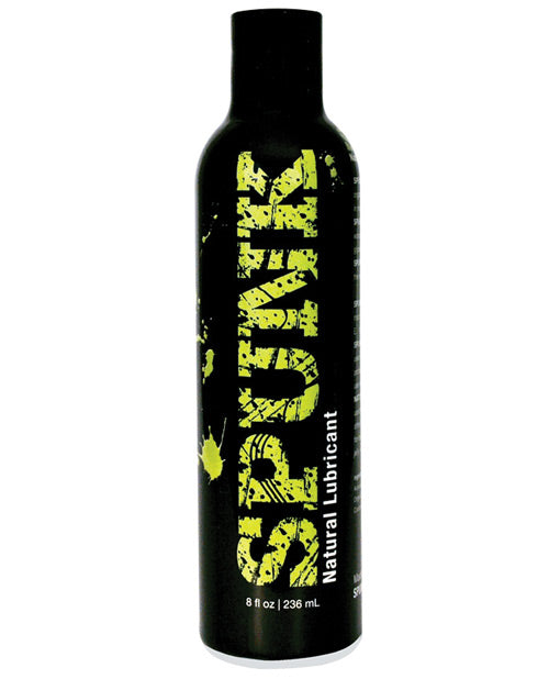 Spunk Natural Oil-Based Coconut Avocado Lubricant 8 oz bottle featuring a black design with yellow text.