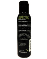 Spunk Natural Coconut Avocado Oil Lubricant 4 oz bottle with natural ingredients and usage details.