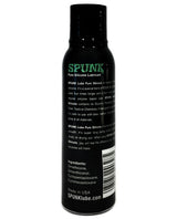 Spunk Pure Silicone Lube 4 Ounce bottle with information about ingredients and usage on the label.