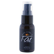 Sliquid Buck Angel T Oil Sandalwood 1 Oz bottle showcasing beard oil for facial hair growth.