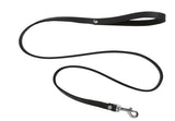 Spartacus Leather Leash 4 Feet Black showcasing the high-quality latigo leather design.