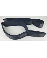 Spartacus Wrist to Thigh Cuffs Neoprene Black showing black neoprene restraint design for bondage play.