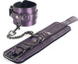 Spartacus Galaxy Legend Wrist Restraints Faux Leather Purple featuring stylish design and secure comfort for bondage play.