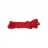 Sex & Mischief Amor Cotton Bondage Rope 30 Feet in vibrant red color, perfect for sensual restraint.