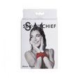 Sex & Mischief Amor Cotton Bondage Rope 30 Feet packaging showcasing a playful design and vibrant red color.