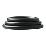 Sex & Mischief Nitrile Cockring 3 Pack Black featuring three graduated rings for a comfortable fit.