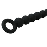 Sex & Mischief Black Silicone Anal Beads, smooth graduated beads for pleasurable backdoor exploration.