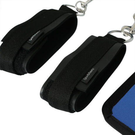 Premium Sportsheet King Size Bondage Bed System cuffs and straps for adjustable restraint.
