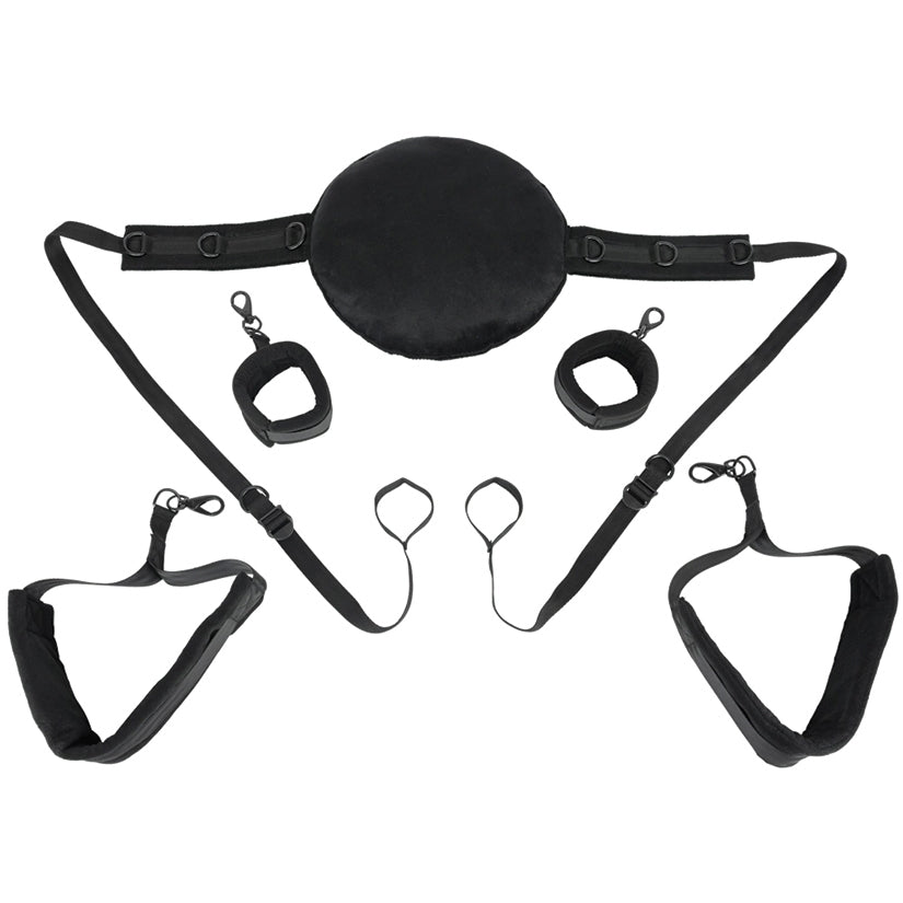 Sportsheets Pivot Positioning Partner Sex Sling featuring padded support and adjustable straps for comfort and versatility.