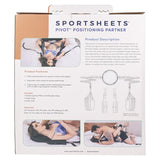 Sportsheets Pivot Positioning Partner Sex Sling packaging with product features and description.