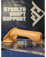 Stealth Shaft Support Smooth Sling Size B Vanilla displayed on a pedestal with brand background.