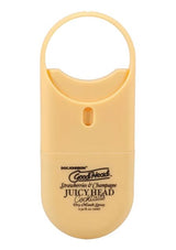 GoodHead Juicy Head Dry Mouth Spray Strawberries Champagne in a travel-size bottle for flavorful oral play.