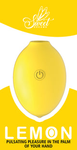 Lemon Air Suction Clitoral Massager in bright yellow, designed for comfort and customizable air pulse stimulation.