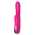 Tailspin Thrusting Dual Stimulating Rabbit Vibrator in vibrant pink color with intuitive control buttons.