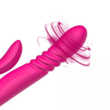 Tailspin Thrusting Dual Stimulating Rabbit Vibrator with twirling head and textured design for enhanced pleasure.